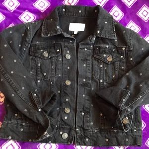 Current Elliott denim spotted jacket size 2